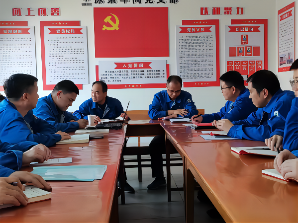 3月6日下午，公司領(lǐng)導(dǎo)馬軍忙在尿素車間組織生活上做點評(1).png
